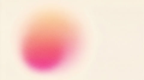Gradient background transitioning from pink to yellow on a light beige background