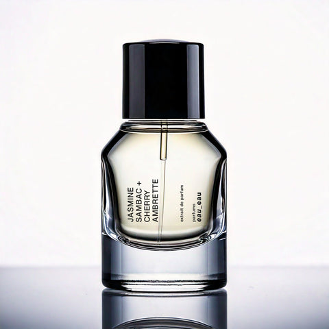 Jasmine Sambac + Cherry Ambrette Extrait de Parfum - almond amber ambrette - Parfums Eau Eau